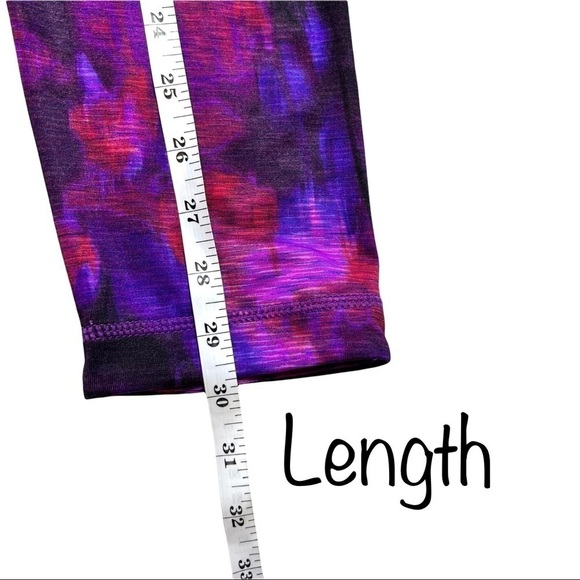 90 Degree Reflex Purple Pink Printed Reversible Yoga Legging Capri Tight Small - Picture 14 of 17